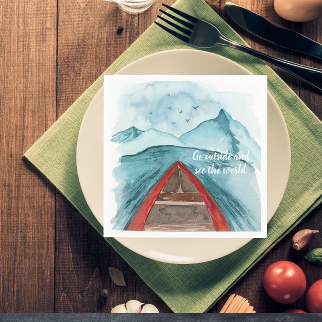 Moderne Wasserfarbenwelt - Weltangebot Serviette (Von Creator hochgeladen)