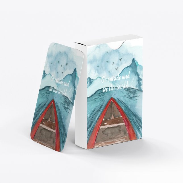 Moderne Wasserfarbenwelt - Weltangebot Spielkarten (Von Creator hochgeladen)