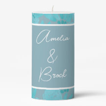 Moderne Watercolor Aquamarin Blue Floral Design Ho