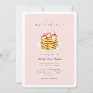 Moderne Watercolor Baby Brunch Einladung