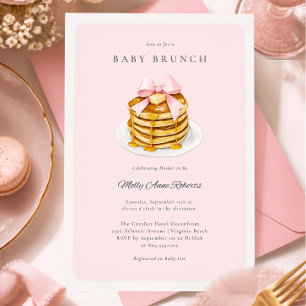 Moderne Watercolor Baby Brunch Einladung