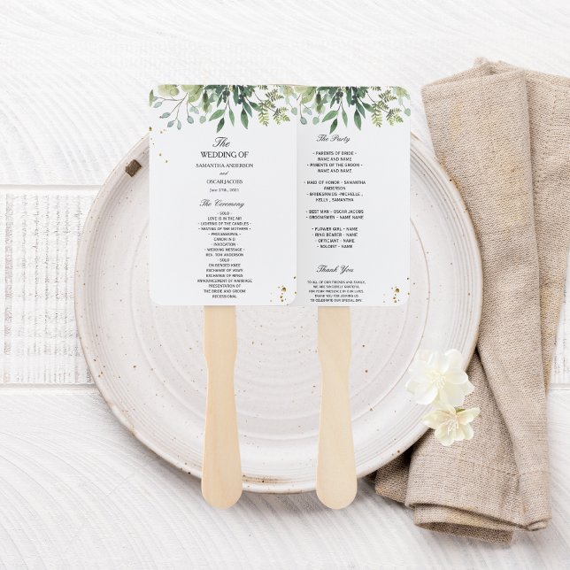 Moderne Watercolor Green Blätter Branch Fächer (Von Creator hochgeladen)