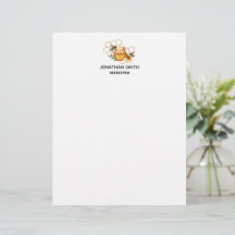 Moderne Watercolor Honeycombs mit Bienen