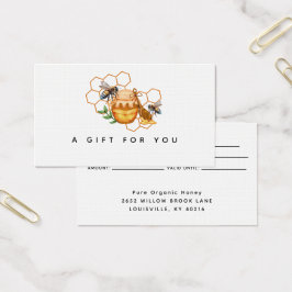 Moderne Watercolor Honeycombs mit Bienengeschenkka