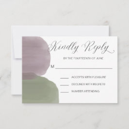 Moderne Watercolor Wedding Einladung RSVP Card