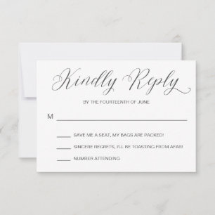 Moderne Watercolor Wedding Einladung RSVP Card