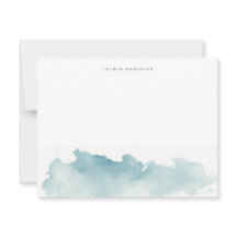 Moderne Watercolor-Wellen Papier flach