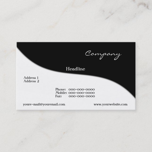 Moderne Wave Business Card Visitenkarte (Vorderseite)