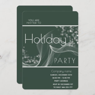 Moderne wavy Bokee Corporate Holiday Party Einladung