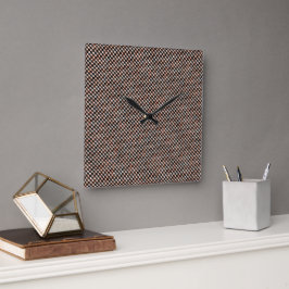 Moderne Web-Abstrakt geometrisches Muster 1277 Quadratische Wanduhr