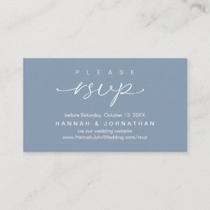 Moderne Webseite zum RSVP für Hochzeiten Begleitkarte