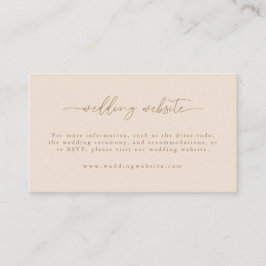 Moderne Website für Beige-Script-Hochzeiten Begleitkarte