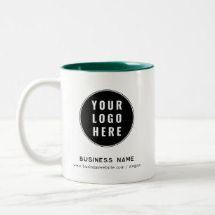 Moderne Website für Geschäftslogo-Einzelanfertigun Zweifarbige Tasse