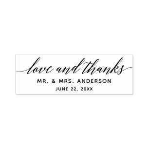 Moderne Wedding Kalligraphie-Skript-Liebe und Dank Permastempel