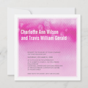 MODERNE WEDEREINLADUNG: Omelfarben, rosa Einladung