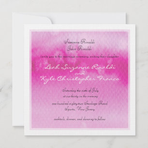 MODERNE WEDING INVITE ombre watercolor fuschia Einladung