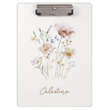 Moderne weiche Blumen mit individuellem Namen