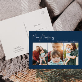 Moderne Weihnachten | Blaues Drei-Foto-