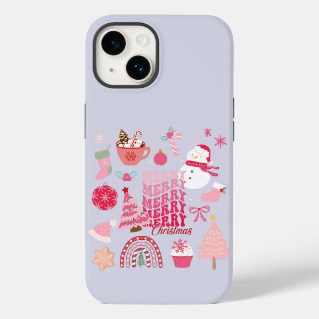 Moderne Weihnachten Case-Mate iPhone Hülle (Rückseite)