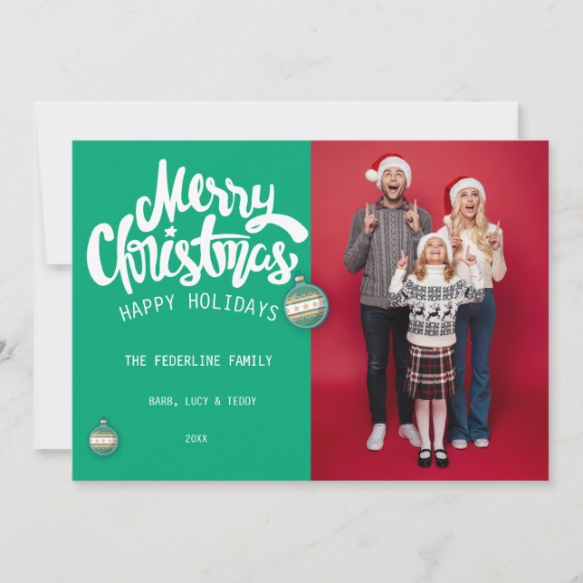 Moderne Weihnachten Einladung (Vorderseite)