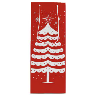 Moderne Weihnachten Geschenktüte Für Weinflaschen