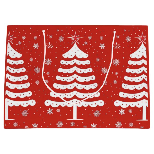 Moderne Weihnachten Große Geschenktüte (Vorderseite)