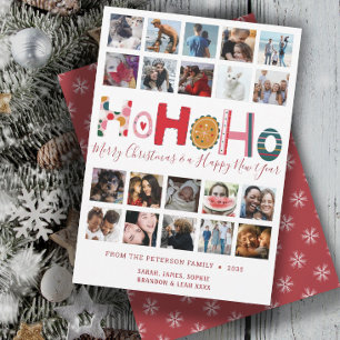 Moderne Weihnachten Ho Ho Ho 20-Foto-Collage