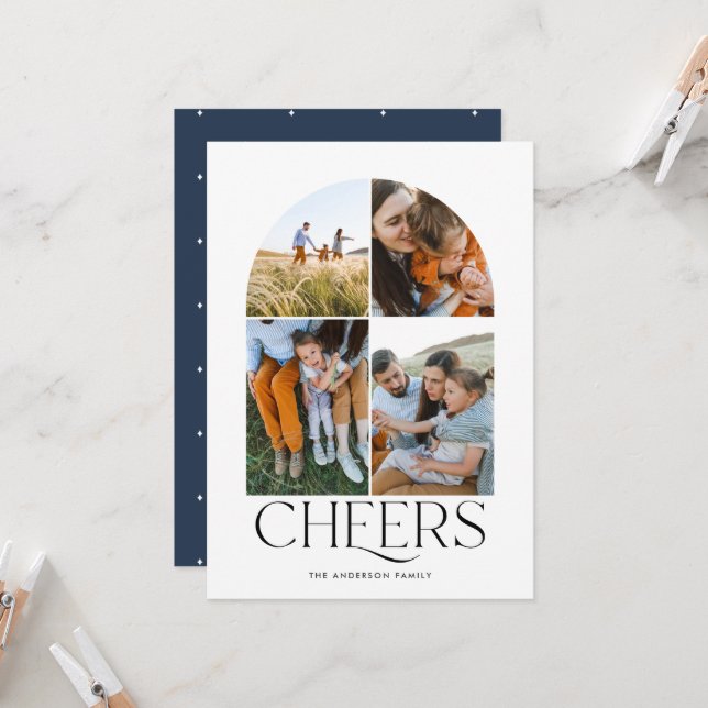 Moderne Weihnachten in Foto 4 Foto (Vorderseite/Rückseite Beispiel)