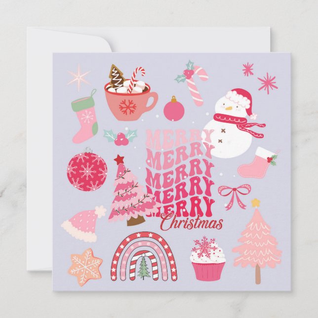Moderne Weihnachten Karte (Vorderseite)