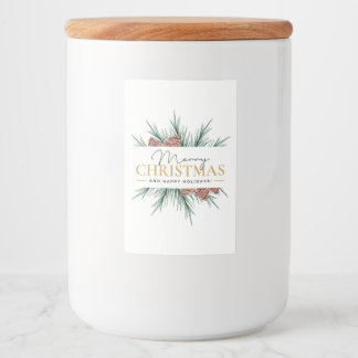 Moderne Weihnachten Lebensmitteletikett