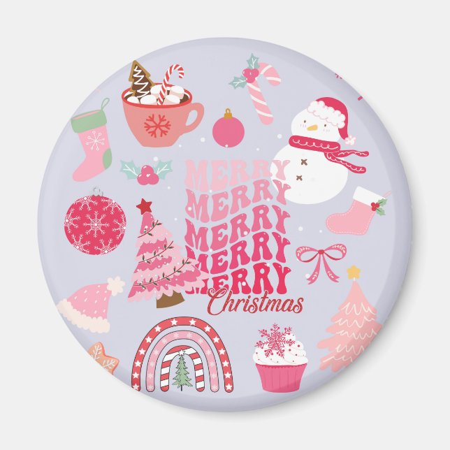 Moderne Weihnachten Magnet (Vorne)