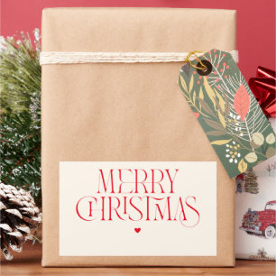 moderne Weihnachten, minimalistische, minimalistis Rechteckiger Aufkleber