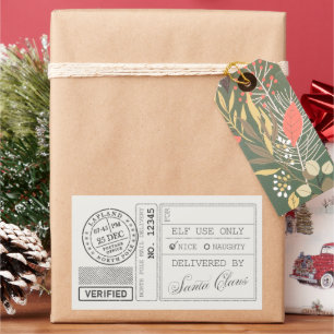 moderne Weihnachten, minimalistische, minimalistis Rechteckiger Aufkleber