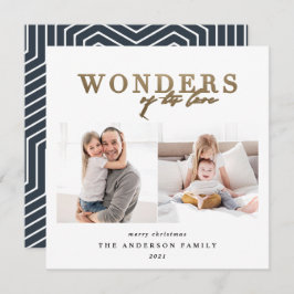 Moderne Weihnachten mit goldenem geometrischem Fot