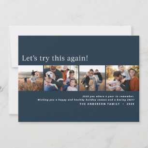 Moderne Weihnachten mit minimalistischem Foto Ankündigung