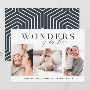 Moderne Weihnachten mit religiösen Fotos