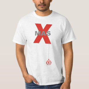 Moderne Weihnachten mit Weihnachtsbaumdekoration T-Shirt