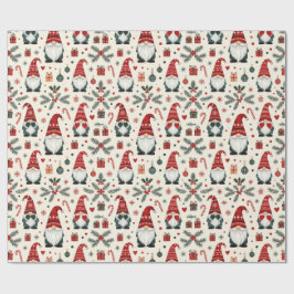 Moderne Weihnachten Niedlicher Gnom Feiertags-Spaß Geschenkpapier