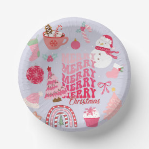 Moderne Weihnachten Pappteller