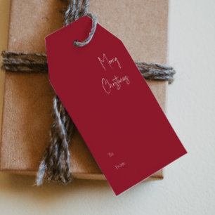 Moderne Weihnachten   Rot bis aus Geschenketikette Geschenkanhänger