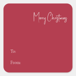 Moderne Weihnachten | Rot bis Square Sticker