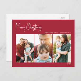 Moderne Weihnachten   Rotes Drei-Foto