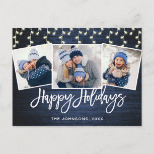 Moderne Weihnachten Rustikal 3 FOTO Grußurlaub Postkarte