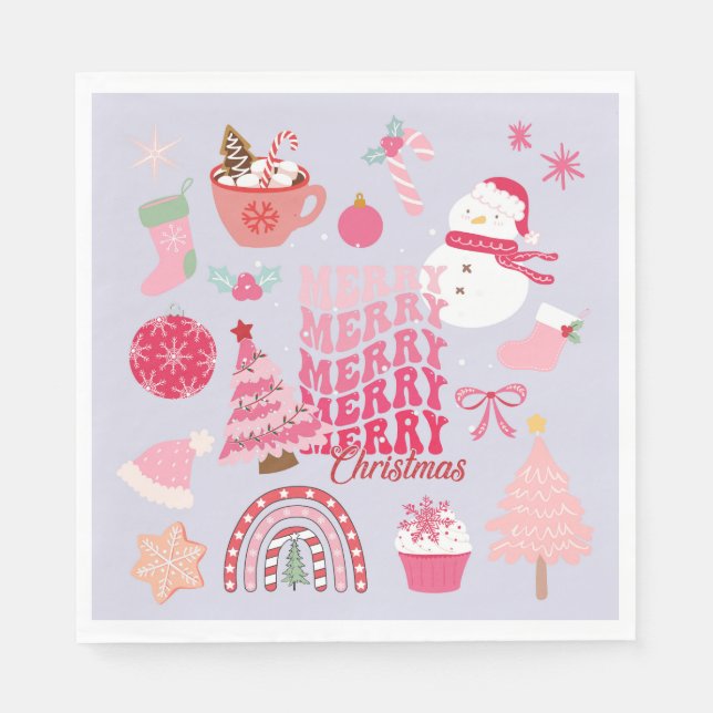 Moderne Weihnachten Serviette (Vorderseite)