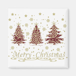 moderne weihnachtliche Kiefernbäume Dekoration Magnet