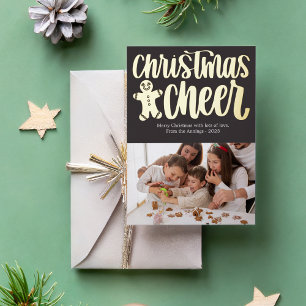 Moderne Weihnachts-Chefredakteur Foto Foil Holiday Folien Feiertagskarte