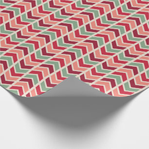 Moderne Weihnachts-Chevron-Muster Geschenkpapier