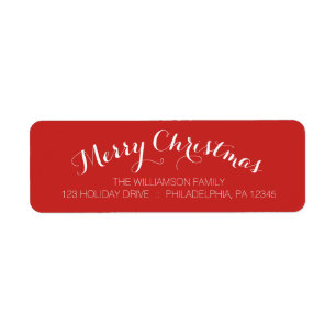Moderne Weihnachts-Feiertags-Rücksendeadresse