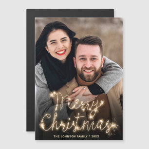 Moderne Weihnachts-FOTO-Urlaub Magnetkarte