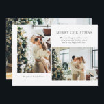 Moderne Weihnachts-Foto-Weihnachtskarte Feiertagskarte<br><div class="desc">Die moderne Weihnachtskarte verfügt über 2 Fotos auf der Vorderseite und 1 Foto in voller Größe auf der Rückseite.</div>
